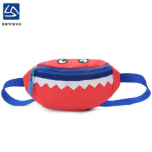 Small waist bag cartoon shark design cross body bag for children